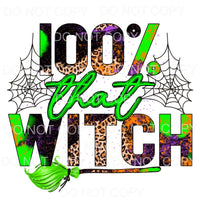100% That Witch Leopard Green Purple Orange Grunge Spider 