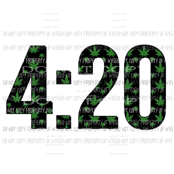 4:20 #1 cannabis Sublimation transfers Heat Transfer