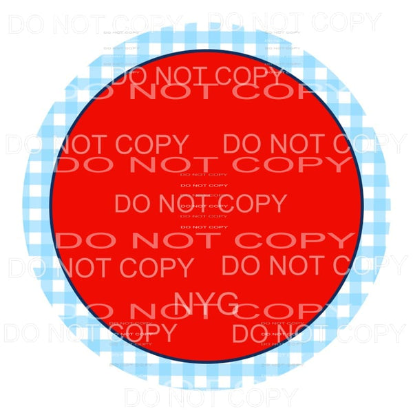 4th Of July Monogram Circle USA America #1 Sublimation 