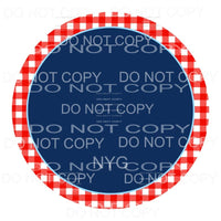 4th Of July Monogram Circle USA America #2 Sublimation 