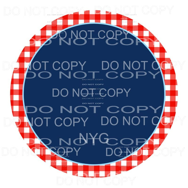 4th Of July Monogram Circle USA America #2 Sublimation 