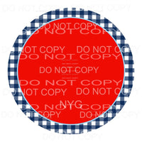4th Of July Monogram Circle USA America #3 Sublimation 