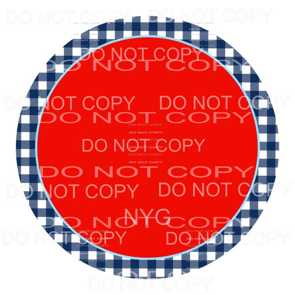 4th Of July Monogram Circle USA America #3 Sublimation 