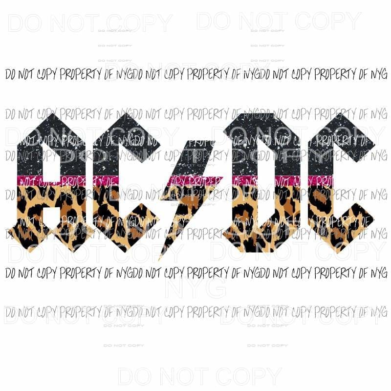 martodesigns - ACDC black pink leopard ac dc rock band