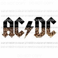 ACDC leopard Sublimation transfers Heat Transfer
