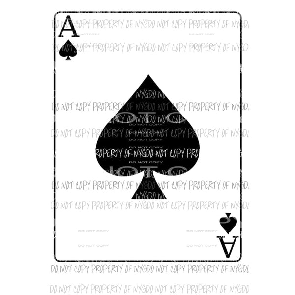 ACE of Spades Halloween costume Sublimation transfers Heat Transfer
