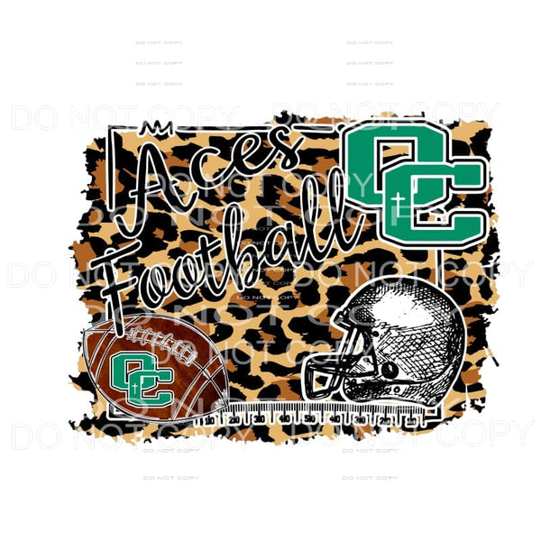 Aces football Leopard Sublimation transfers - Heat Transfer