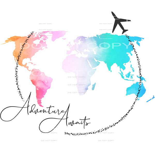 adventure awaits #6146 Sublimation transfers - Heat Transfer