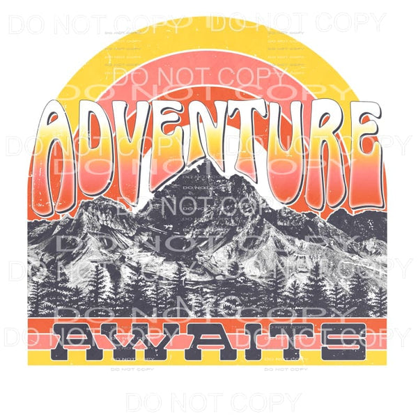 Adventure Awaits Rainbow Mountains Orange Sublimation 