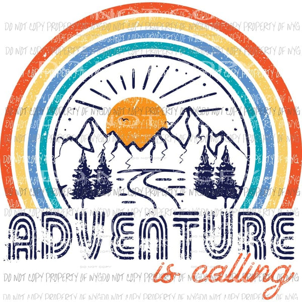 Adventure is calling with Trees Sublimation transfers Heat Transfer