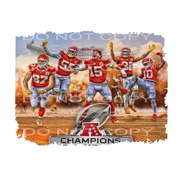 afc champs chiefs 3 Sublimation transfers - Heat Transfer