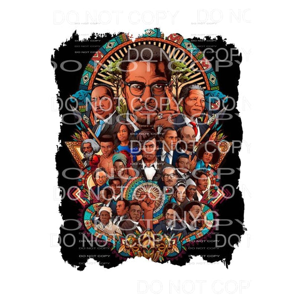 African American Leaders Black History Month Sublimation 