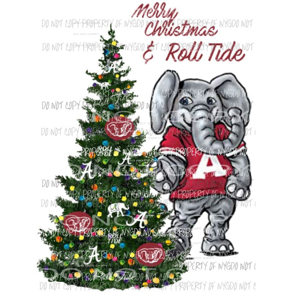 martodesigns Alabama Christmas tree elephant Big Al