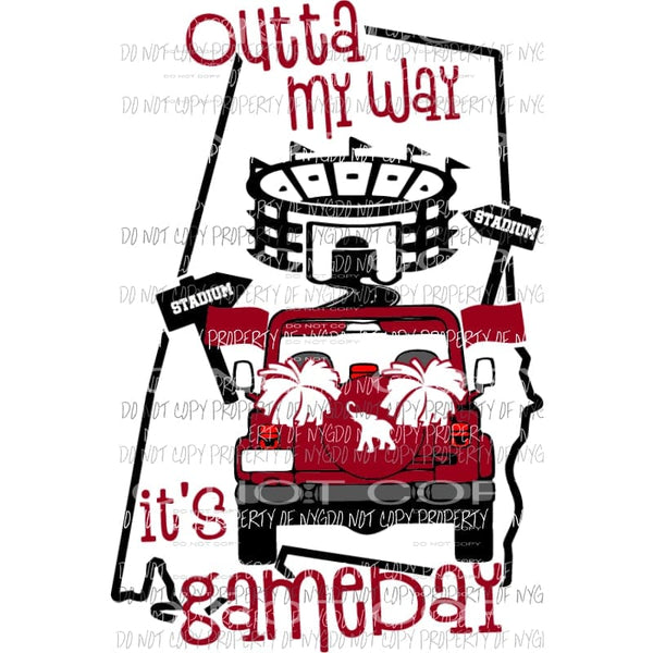 Alabama Gameday Sublimation transfers Heat Transfer