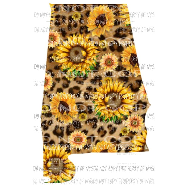 Alabama Sunflower Leopard - ALL STATES ARE AVAILABLE Sublimation transfers Heat Transfer