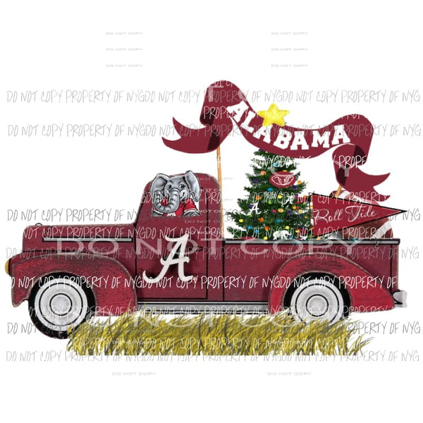 Alabama Truck 2 - christmas Sublimation transfers Heat Transfer