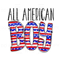 All American Boy 4th of July USA Sublimation transfers - 
