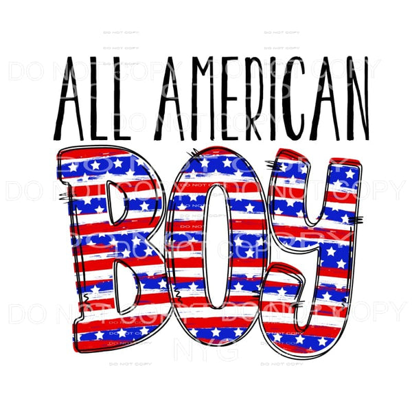 All American Boy 4th of July USA Sublimation transfers - 