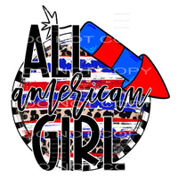 all American girl #6960 Sublimation transfers - Heat 