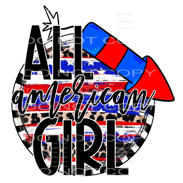 all American girl #7108 Sublimation transfers - Heat 