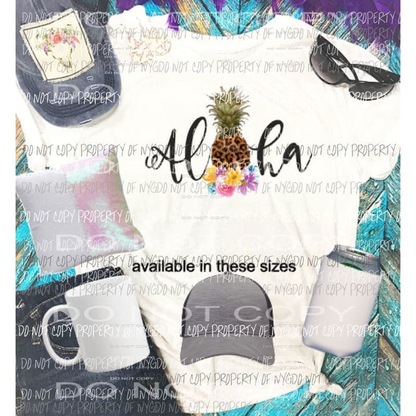 Aloha pineapple Sublimation transfers Heat Transfer
