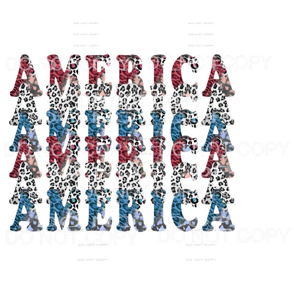 America Stacked # 1 Sublimation transfers - Heat Transfer