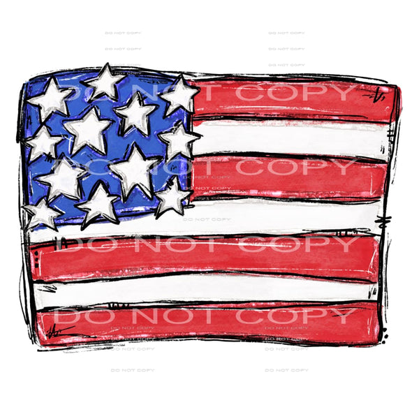 American flag #6680 Sublimation transfers - Heat Transfer