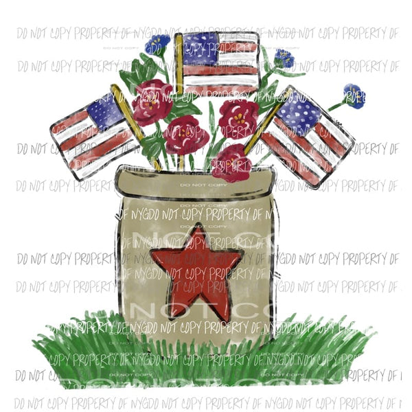 American Flower Sublimation transfers Heat Transfer