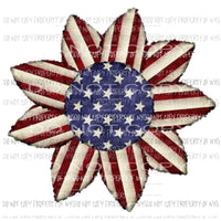 American flower Sublimation transfers Heat Transfer