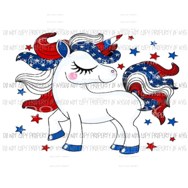 Americorn unicorn Sublimation transfers Heat Transfer