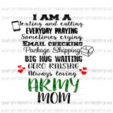 armed services mom all serves in the drop down menu sublimation transfer Heat Transfer