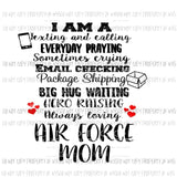 armed services mom all serves in the drop down menu sublimation transfer Heat Transfer