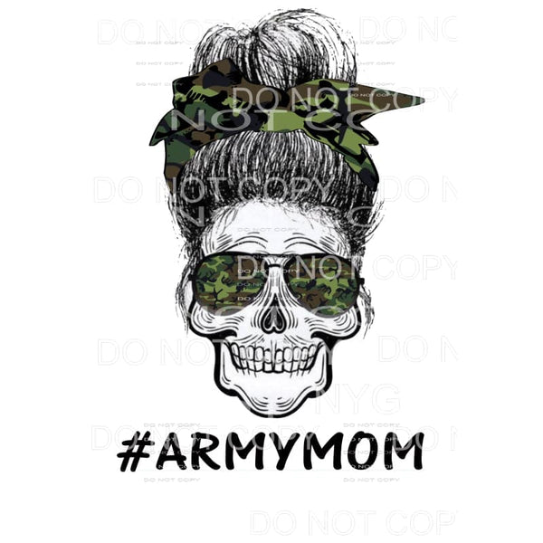 Army Mom Skull Sublimation transfers - Heat Transfer