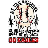 at the ballpark go eagles red # 8098 Sublimation transfers -