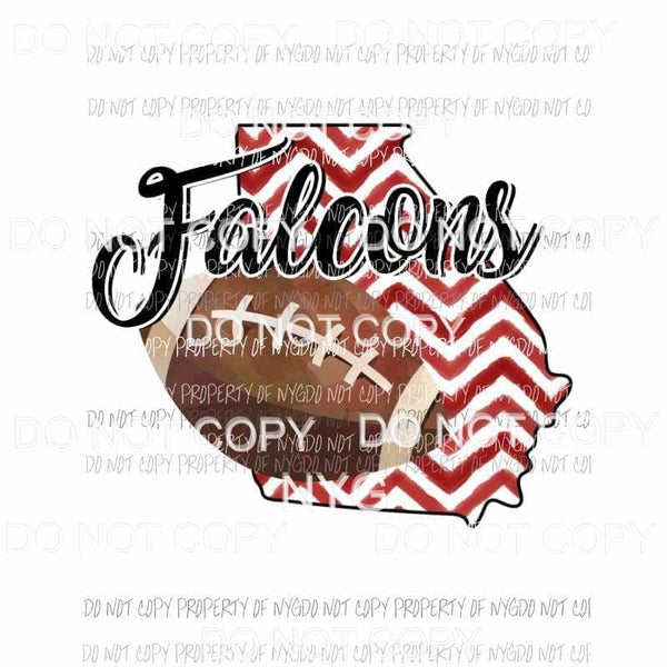 Atlanta Falcons football chevron state Sublimation transfers Heat Transfer
