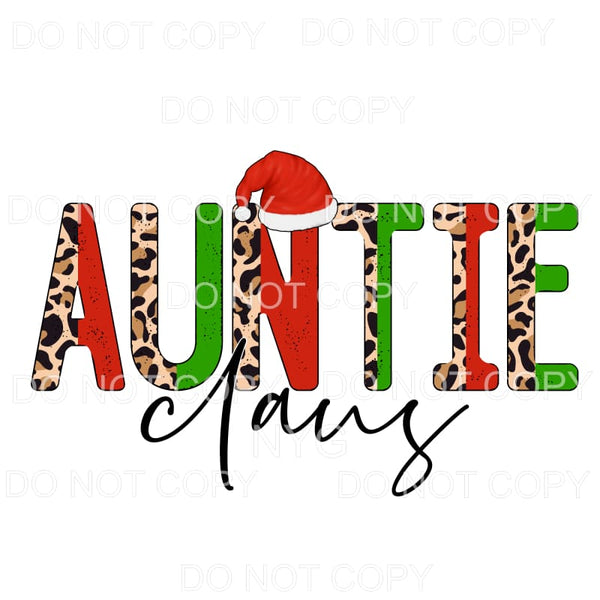 Auntie Claus Half Leopard Red Green #1104 Sublimation 