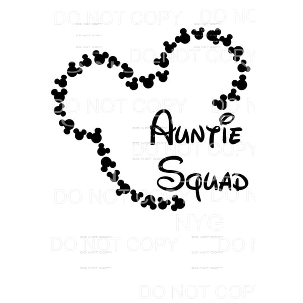 Auntie Squad mouse Sublimation transfers - Heat Transfer