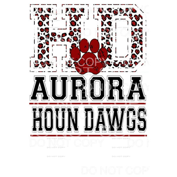 Aurora Houn Dawgs #2 Sublimation transfers - Heat Transfer