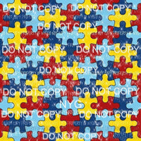 Autism Background #5 Sublimation transfers 13 x 9 inches Heat Transfer