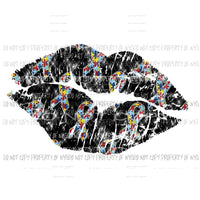 Autism Lips #2 Sublimation transfers Heat Transfer