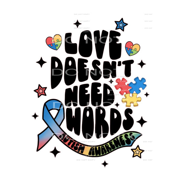 Autism Love #4299 Sublimation transfers - Heat Transfer