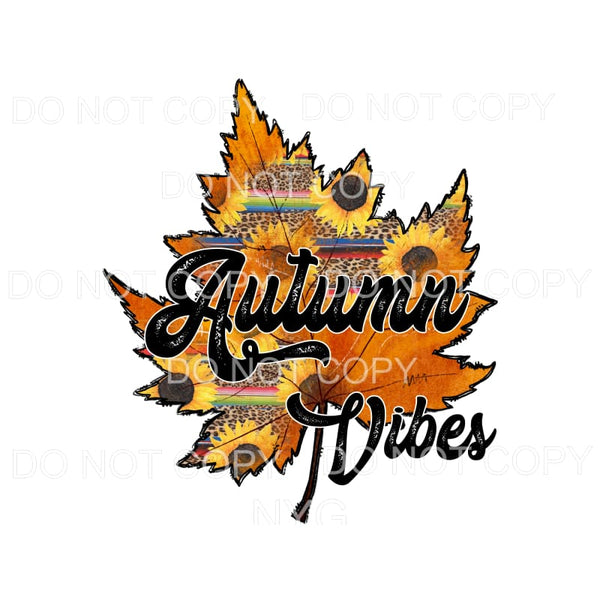 Autumn Vibes Sunflower Serape Leopard Leaf Fall Colors #699 