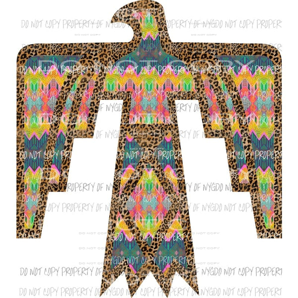 Aztec and Leopard Thunderbird Sublimation transfers Heat Transfer