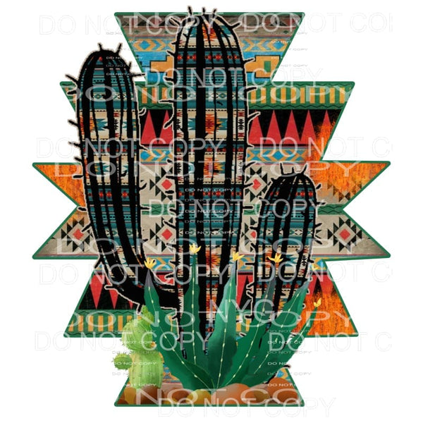 Aztec Cactus Sublimation transfers - Heat Transfer