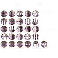 Aztec Leopard monogram letters put letters in notes please 