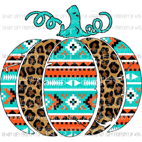 Aztec Leopard Pumpkin # 4 Sublimation transfers Heat Transfer