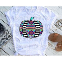 Aztec Serape Pumpkin Bright Colors #115 Sublimation 