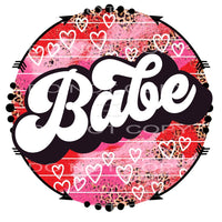 babe arrow circle vday grunge leopard Sublimation transfers 