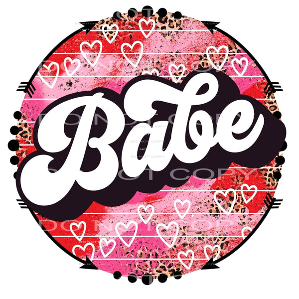 babe arrow circle vday grunge leopard Sublimation transfers 