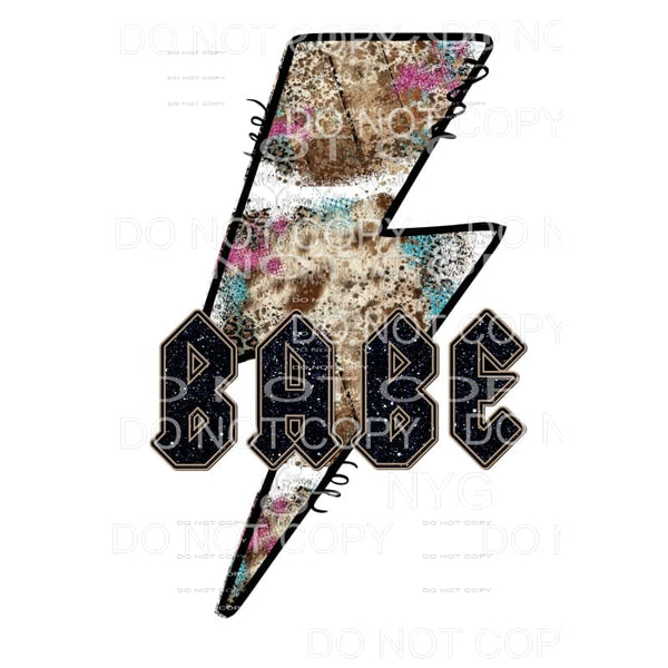 BABE Lightning Bolt #3 Sublimation transfers - Heat Transfer